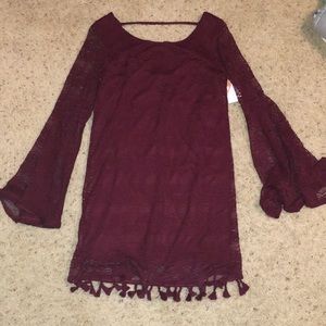 NWT!! Cute maroon lace dress